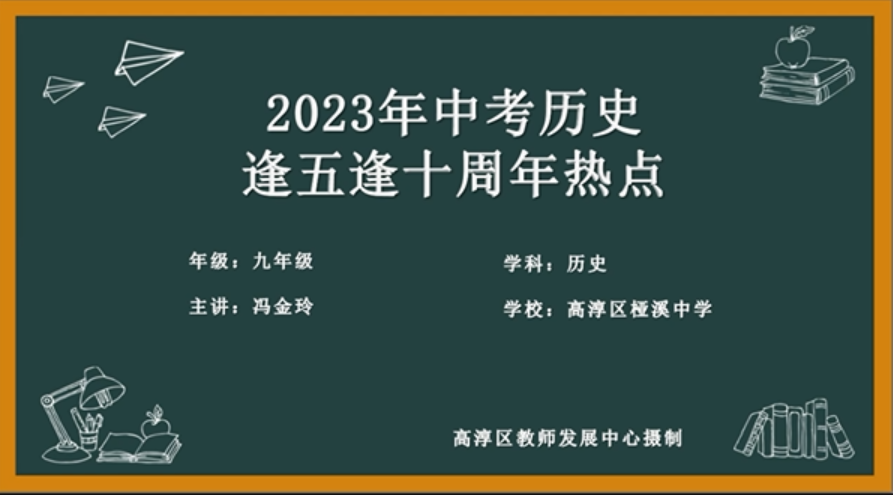 2023年中考历史热点—逢五逢十周年热点